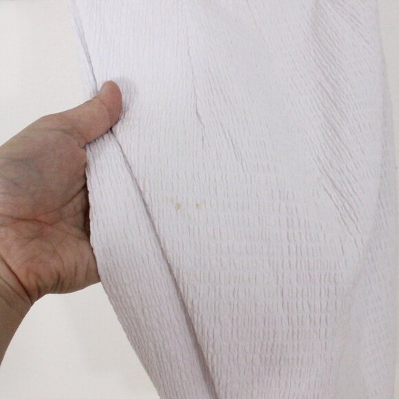 GUESS Womens White Short Sleeve Charlotte Tie Back Mini Dress - Picture 15 of 16